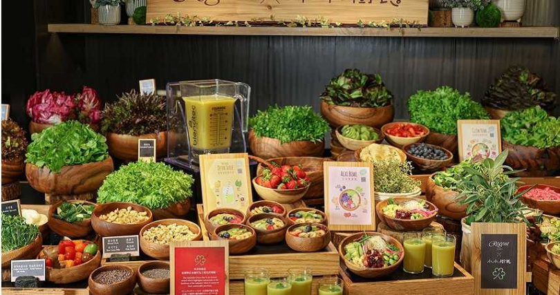 栢麗廳自助餐打造了米其林綠星蔬活早餐專區，早餐每人餐價為880元。（圖／台北晶華酒店提供）